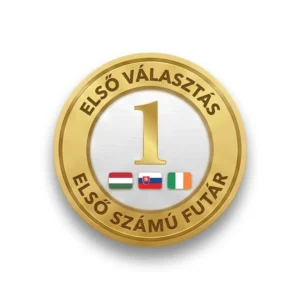 Első választás – Első számú futár jelvény magyar, szlovák és ír zászlóval